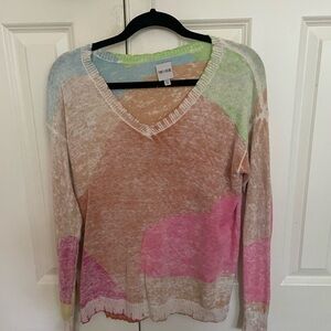 Nic & Zoe multicolor thin cotton sweater